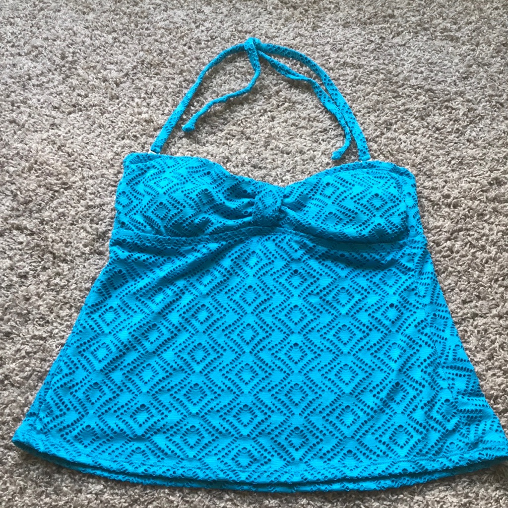 Cute Aquamarine Tankini Top